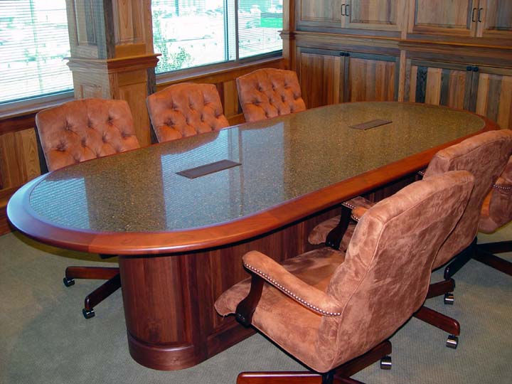 Custom Conference Room table and wall paneling