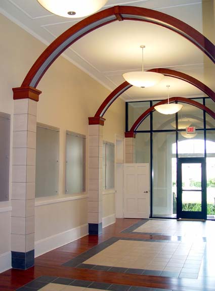 Cherry and 3Form arches at Lobby 122 