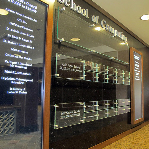 Donor Recognition, Dimensional lettering, Signage