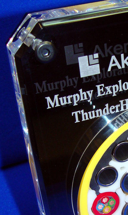 Laser engraving in acrylic